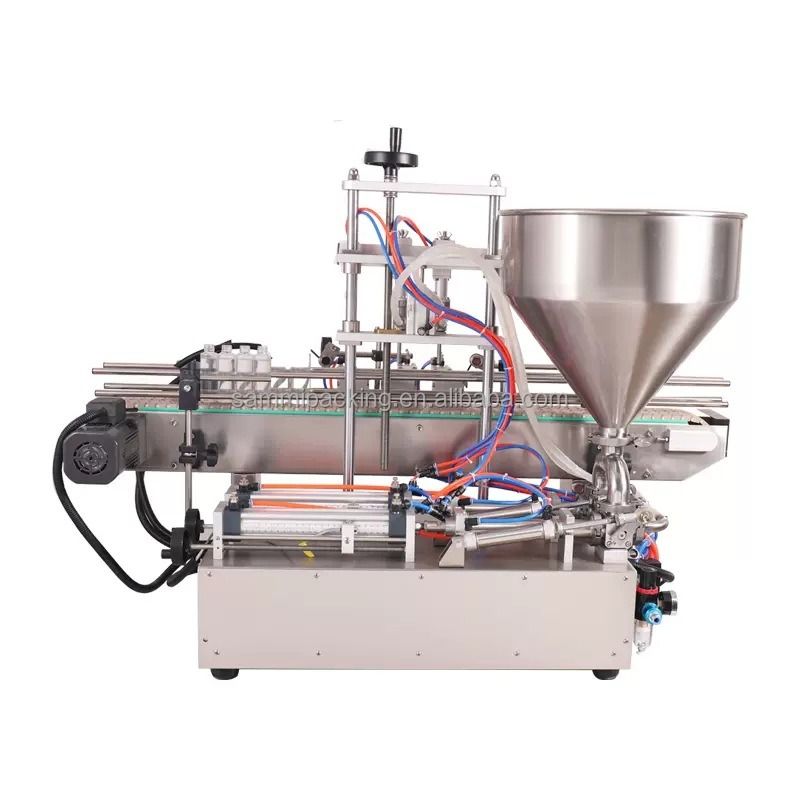 High Speed Automatic Cosmetic Cream Filling Machine Tomato Sauce Filling Machine Pindaboter vulmachine met vervoerband