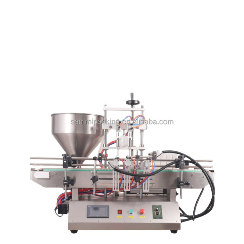 High Speed Automatic Cosmetic Cream Filling Machine Tomato Sauce Filling Machine Pindaboter vulmachine met vervoerband