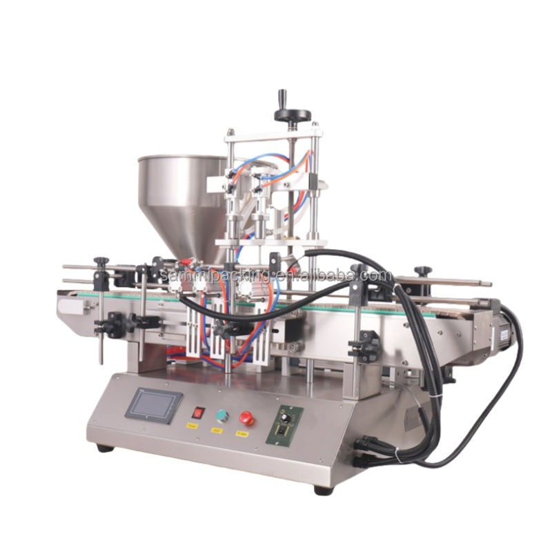 High Speed Automatic Cosmetic Cream Filling Machine Tomato Sauce Filling Machine Pindaboter vulmachine met vervoerband