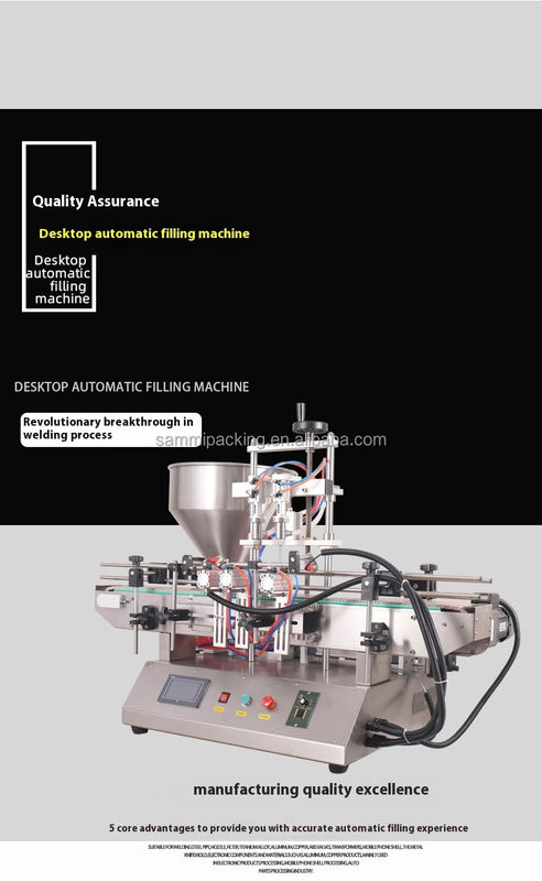 High Speed Automatic Cosmetic Cream Filling Machine Tomato Sauce Filling Machine Pindaboter vulmachine met vervoerband