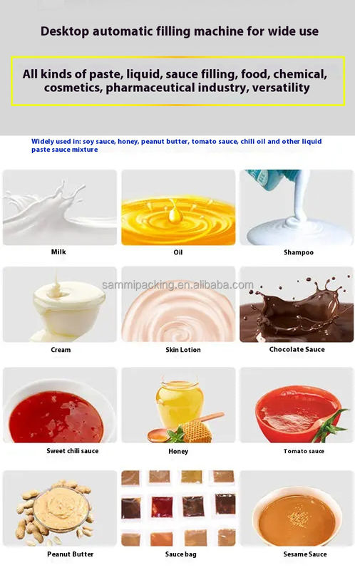 High Speed Automatic Cosmetic Cream Filling Machine Tomato Sauce Filling Machine Pindaboter vulmachine met vervoerband