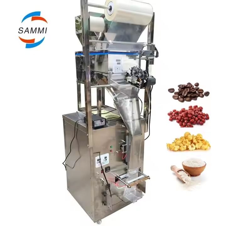 Hoge kwaliteit 100-500g automatische poeder- en korrelverpakkingsmachine Noten Specerijen Chili Granen Poeder Snacks Zakkenmachine met CE