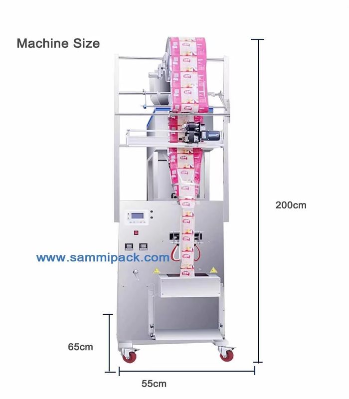 Fabrieksdirect 50-500g Multifunctionele automatische verpakkingsmachine voor poedergranulaat snacks verpakking met 1 jaar garantie