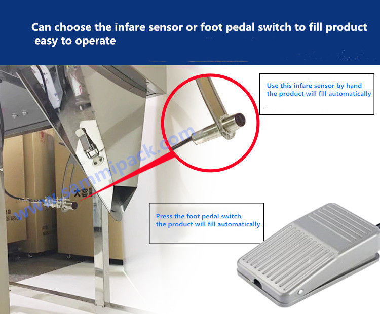 Nieuwste 100-2500g Grote Capaciteit Graan Rijst Koffie Weeg- en Afvulmachine met Grote Trechter