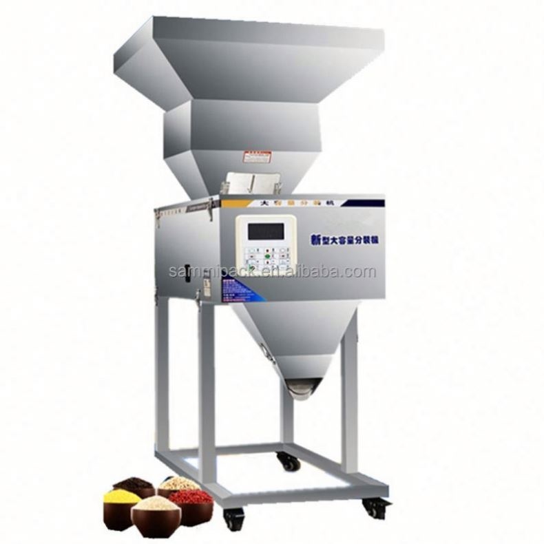 Hoogwaardige 100-3000g weegmachine semi-automatische kruidenpoeder weegmachine Vibratie weegmachine met grote hopper