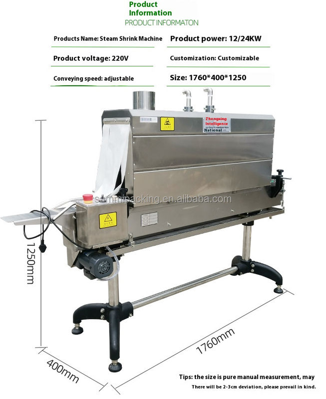 Warm verkoop stoomgenerator ingebouwde stoomkrimptunnelmachine voor flessen Fabriek Groothandelsprijs