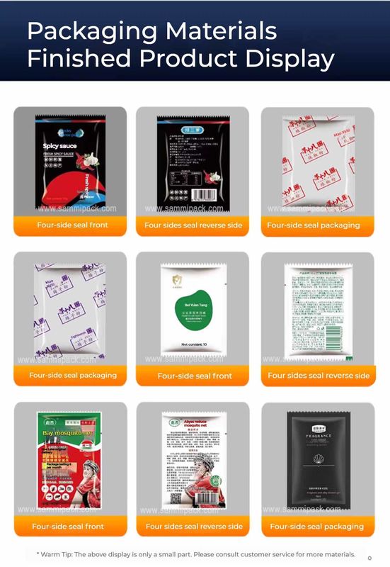 Kleine zak Vloeibare saus Ketchup verpakkingsmachine 4 zijkant zegel zakje fabrikant Goede prijs voor voedsel toepassingen zak verpakking