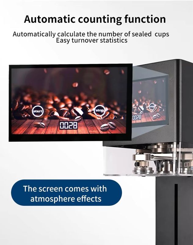 2025 Nieuwe Touchscreen Intelligente PET/Aluminium Can Sealing Machine Hoog efficiënte Canning Machine voor Bubble Tea Shop te koop