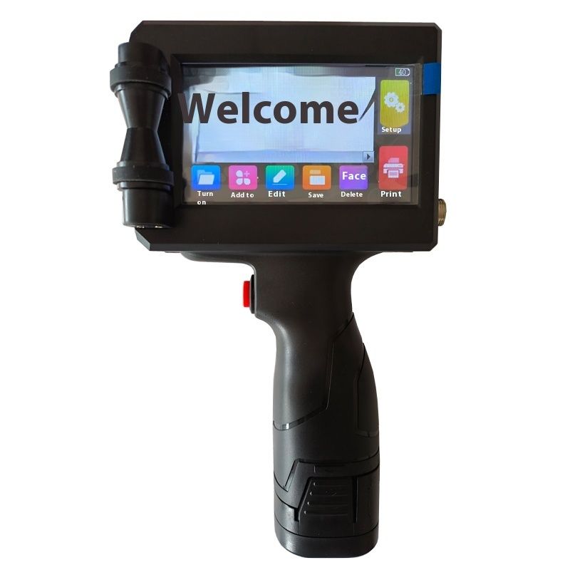 Een inch 25,4 mm handheld inkjet printer codering machines voor datum batch karton hout geweven zak inkjet