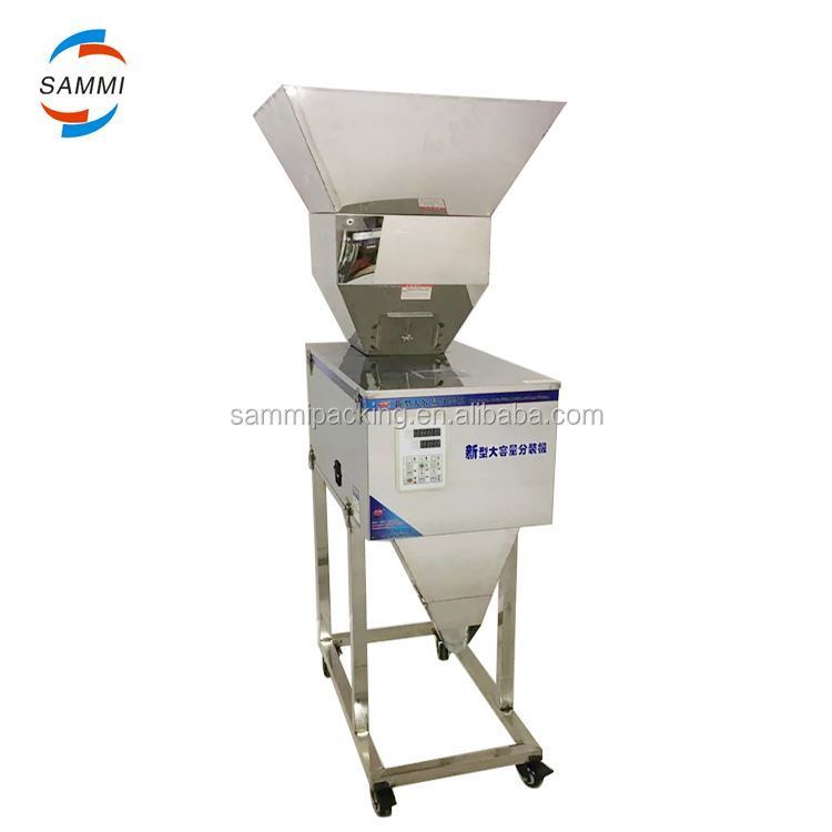 Hoge kwaliteit 100-3000g semi-automatische granulaat/poeder/rijst/koffie/specerijen weegmachine met grote trechter