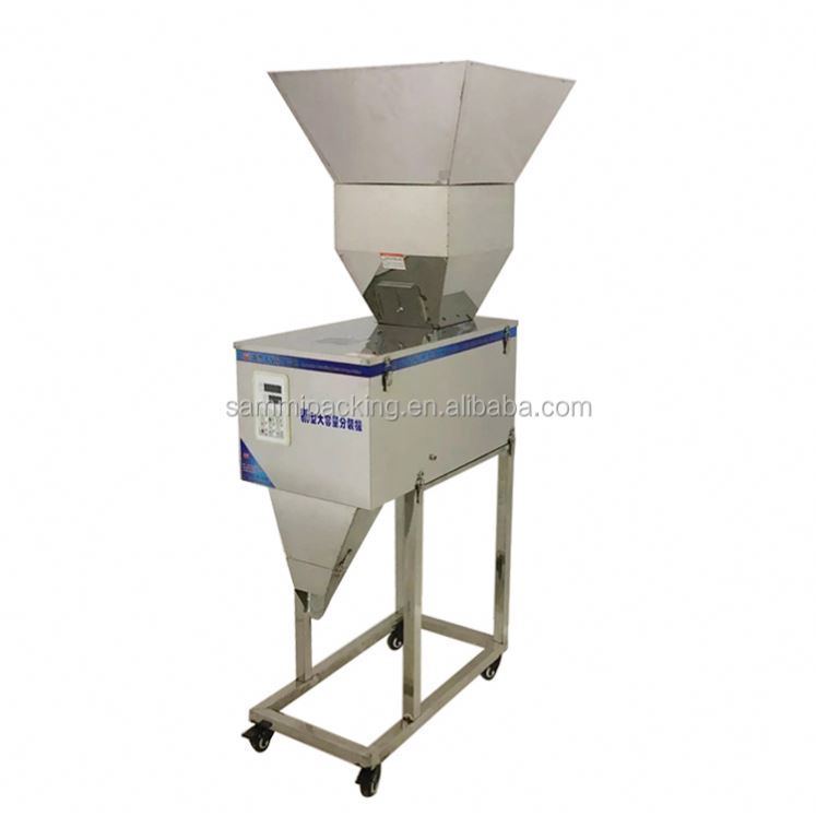 Hoge kwaliteit 100-3000g semi-automatische granulaat/poeder/rijst/koffie/specerijen weegmachine met grote trechter