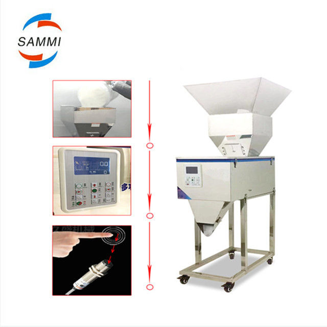 Hoge kwaliteit 100-3000g semi-automatische granulaat/poeder/rijst/koffie/specerijen weegmachine met grote trechter