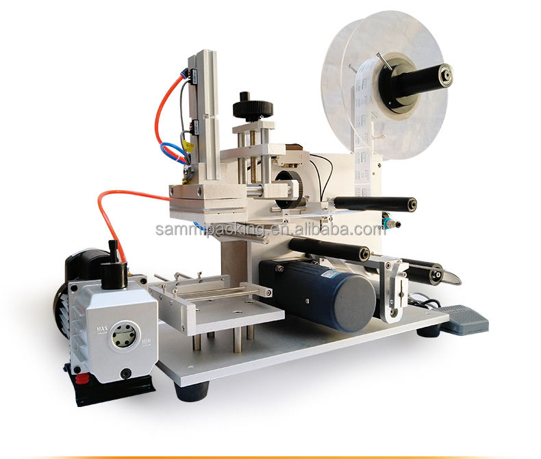 Nieuw ontwerp semi-automatische platte zelfklevende plakker wrap hoek doos etiketteringsmachine