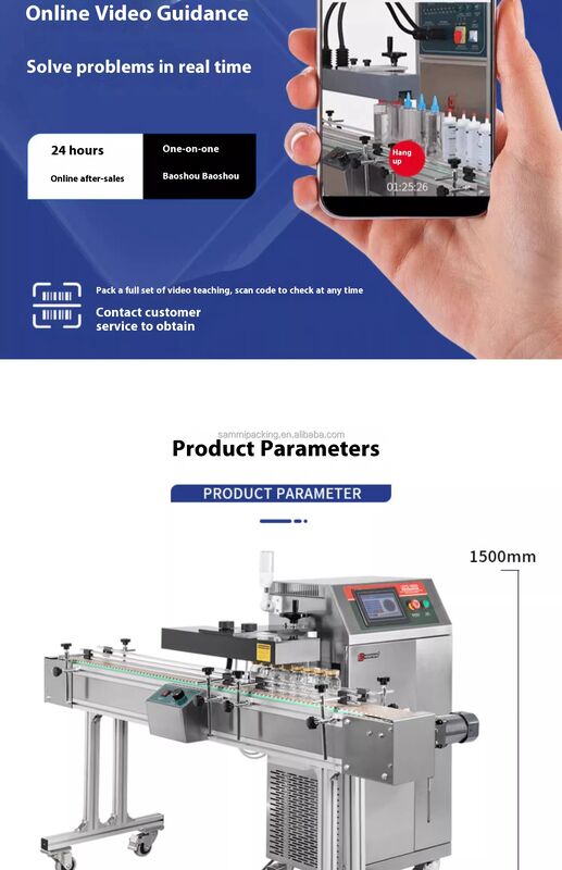 Hoog efficiënte semi-automatische plastic glas flesje kan pot Aluminium folie deksel inductie afdichting machine
