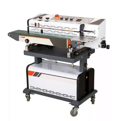 Nitrogeengas spoelen vacuüm continu band sealer plastic zak warmte afdichting machine met inkt rolluik drukken