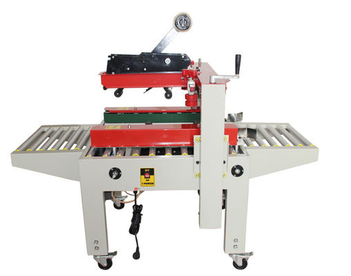 FXJ-6050 Up And Down Drive Belt Carton Sealer Met Tape Carton Sealing Machine