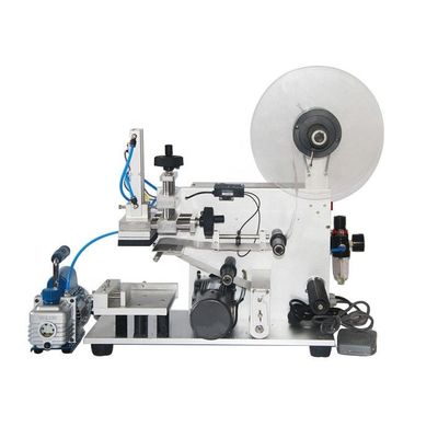 Flat surface packaging labeling machine semi-automatisch voor flesdeksels