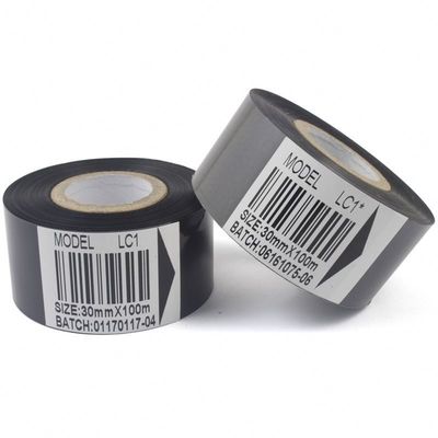 Zwart plastiek warm folie lint 25mm 30mm 35mm Voor vervaldatum printer