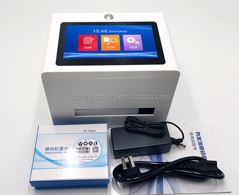 Smart Static Desktop Touch Screen Inkjet Printer voor fles voor stempelen Vervaldatum Batch QR code