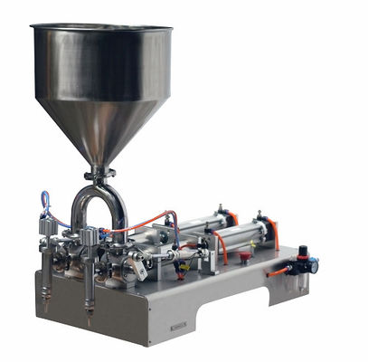 220V Dubbelkop Semi-Automatische roomvulmachine voor cosmetische ketchupsaus