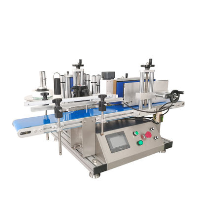 Sticker Vloeibare zeep Automatische waterflesse etiketteringsmachines 2 zijde met codeerder