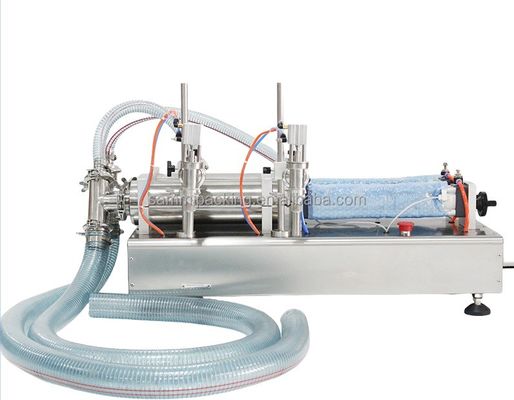 Volledige pneumatische dubbele tafeltop vloeistofvulmachine met 1% vulnauwkeurigheid