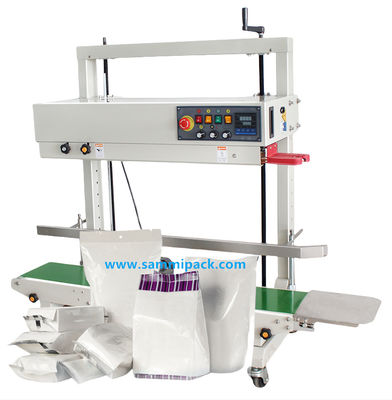 FRD-1200V Elektrische semi-automatische warmteverzegelmachine voor continue verticale verzegeling van plastic zakken voor drankzakjes Hout