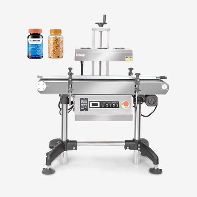 Hoog-efficiënte continue verticale automatische inductie afdichting machine voor drank blikken vaten Aluminiumfolie fles dop Gear