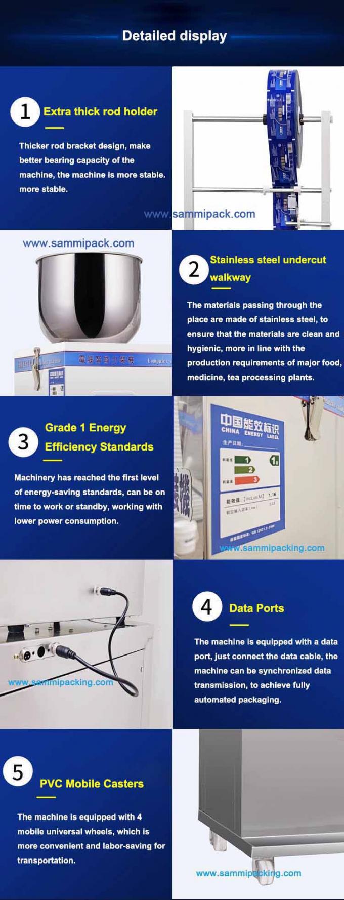 120.000 Kg Enkel Bruto Gewicht Papieren Verpakkingsmateriaal Theepoeder Verpakkingsmachine Met Hot Stamp Coder 7