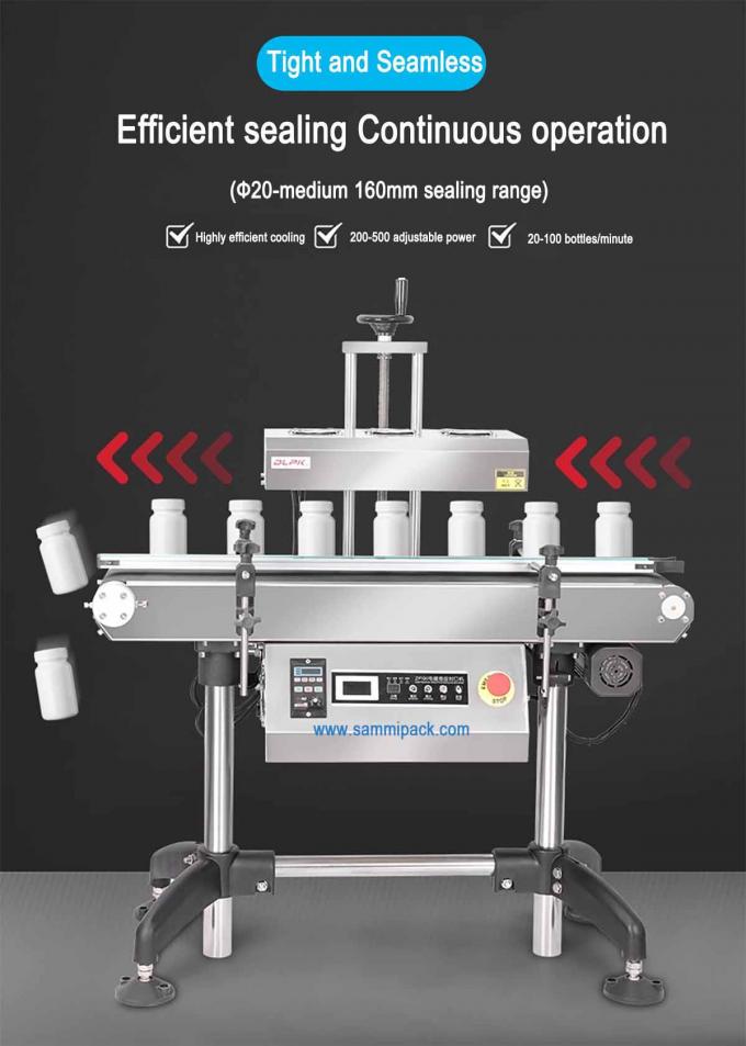 Automatische continue verzegeling van plastic flessen door warmte Elektromagnetische inductie Aluminiumfolie verzegelmachines 3