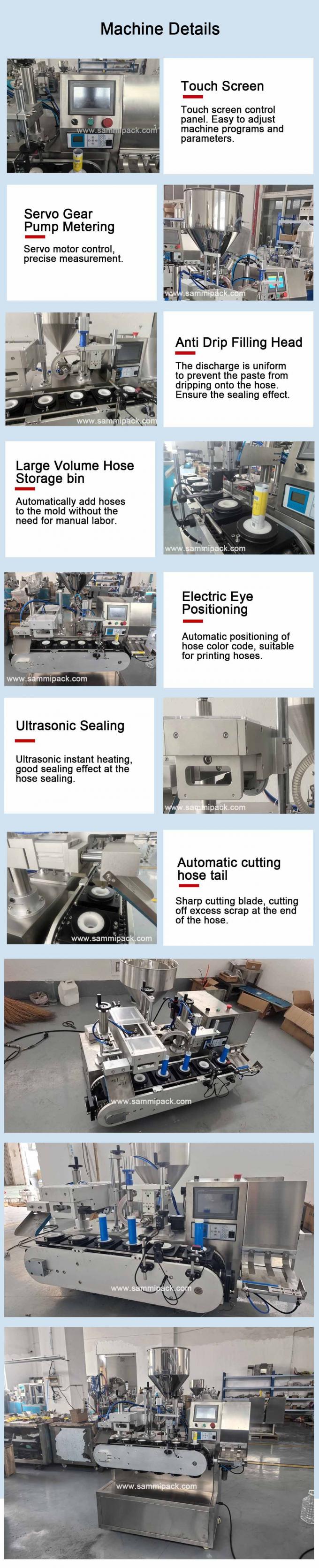 Professionele automatische ultrasone zachte buisvulp- en -verzegelmachine voor cosmetische crèmeverpakkingen 4