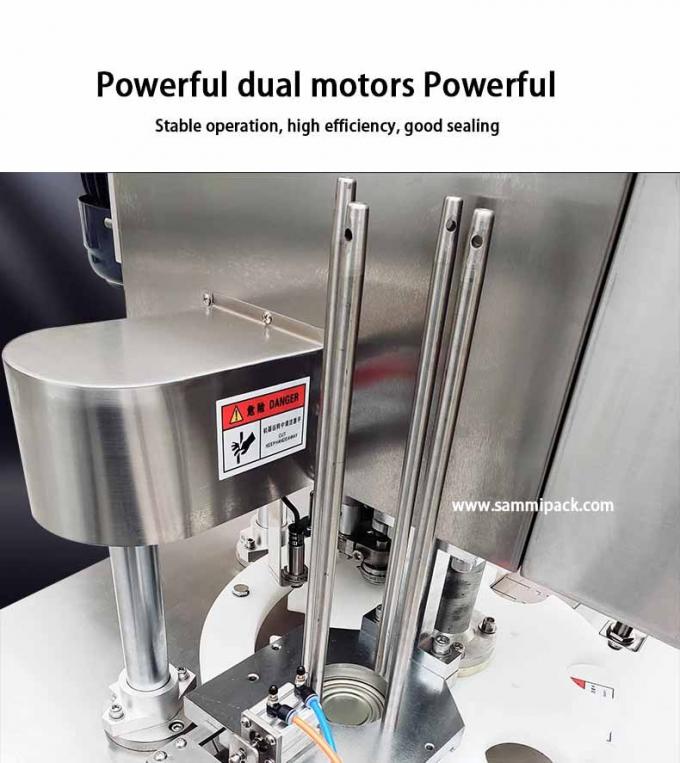 Automatische tafelkappen afdichtmachine voor melkpoeder verf drank voedsel sardine tonijn blikken 4