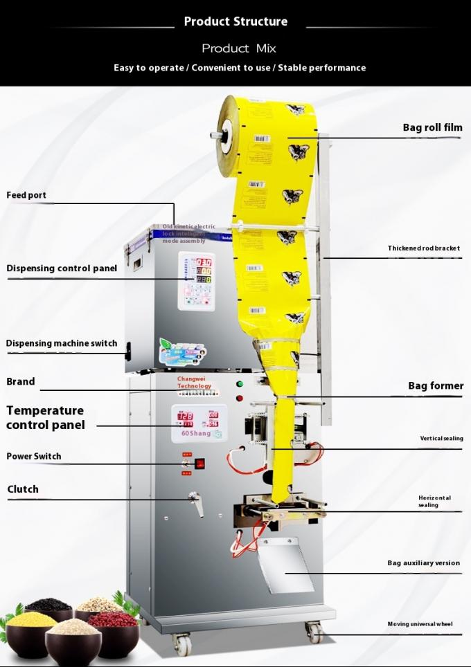 Volledig automatische verpakkingsmachine voor snackpopcorn kin chips notenmeel 6