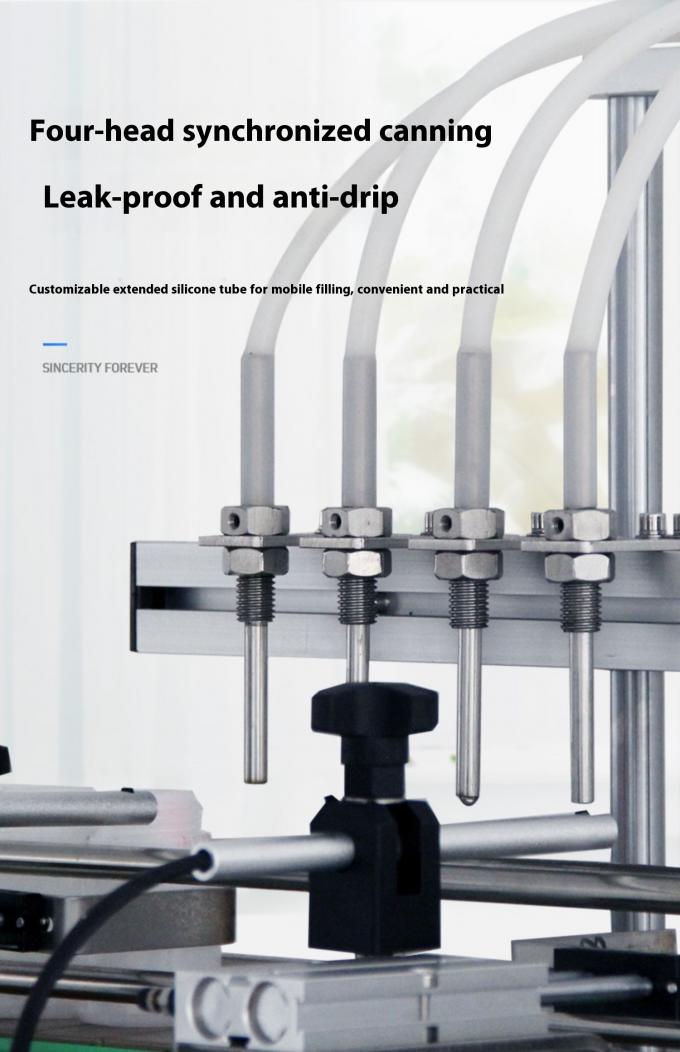 Vloeistofvulmachine Desktop Automatische Kleine Etherische Olie Parfum Vloeistof Fles Vullen Afsluiten en Etiketteermachine 4 Koppen 7